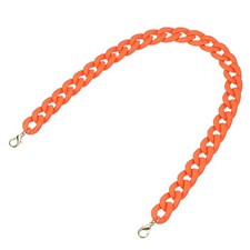 Acrylic Purse Strap,23.6" Matte Bag Chain Replacement Fluorescent Orange