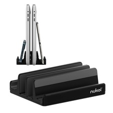 Vertical Laptop Stand 4 Slot Adjustable Aluminum Desktop Holder for Phones