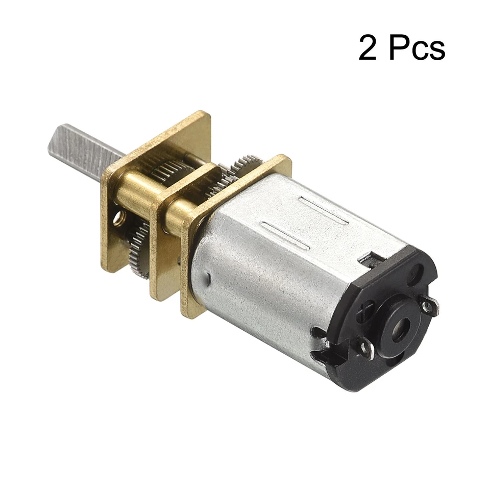 Micro Vitesse Réduction Engrenage Moteur DC 12V 60RPM pour Voiture Paquet de 2 - Photo 3/4