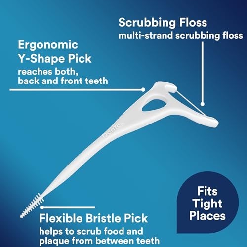 Dentek Floss Picks Complete Clean Back Teeth 75 Count (2 Pack)