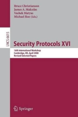 Bruce Christianson Security Protocols XVI (Paperback) (UK IMPORT)