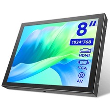 8" Eyoyo Monitor 1024x768 Display Car Rear View Screen w/Speaker VGA HDMI fr PS4