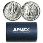1943 Walking Liberty Half Dollar 20-Coin Roll BU