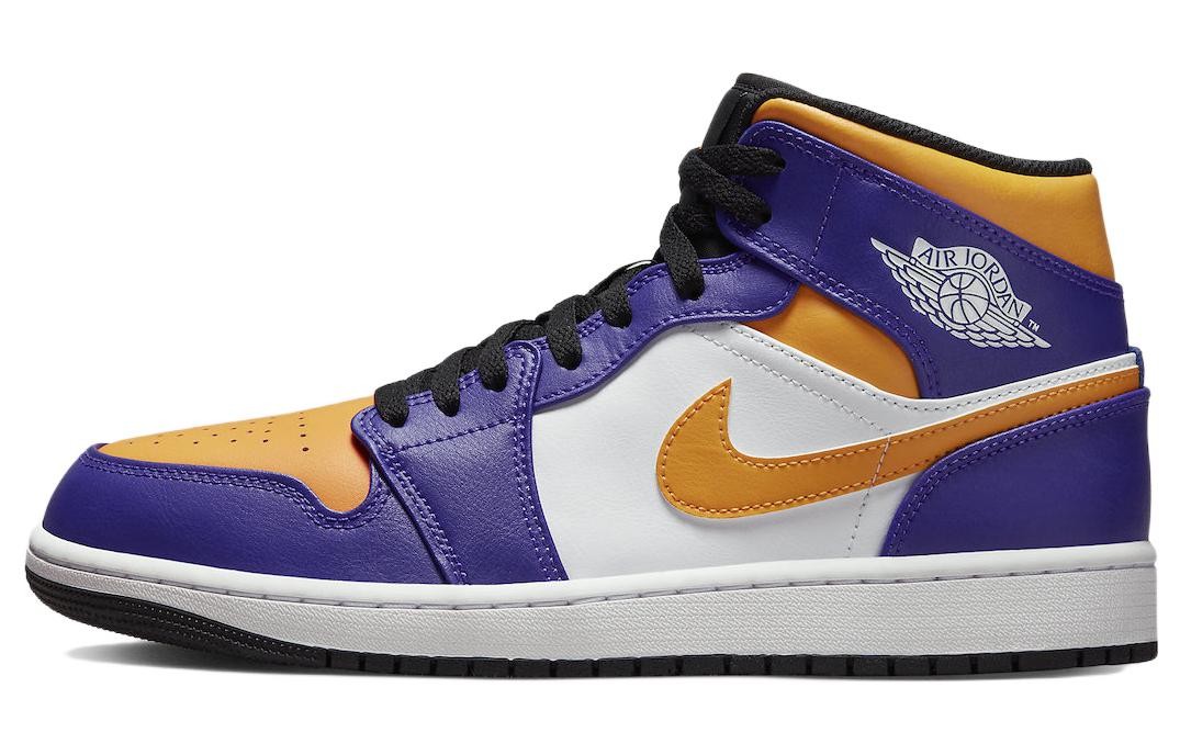 シューズ(男性用) Nike AirJordan1 Mid Purple/Yellow Lakers Size 8 - Jordan 1 Mid Lakers for sale online | eBay