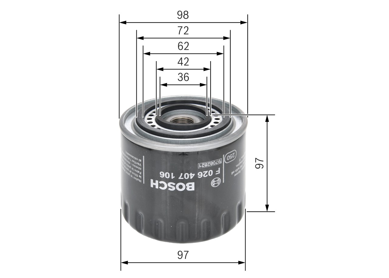 Bosch Oil Filter F 026 407 106 for Renault - Image 18