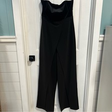 White House Black Market Elegant Black Strapless Jumpsuit. Size 4.
