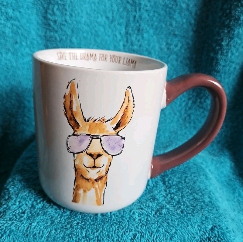 Sheffield Home "Save The Drama For Your Llama" Double Sided Ceramic  Mug 20oz