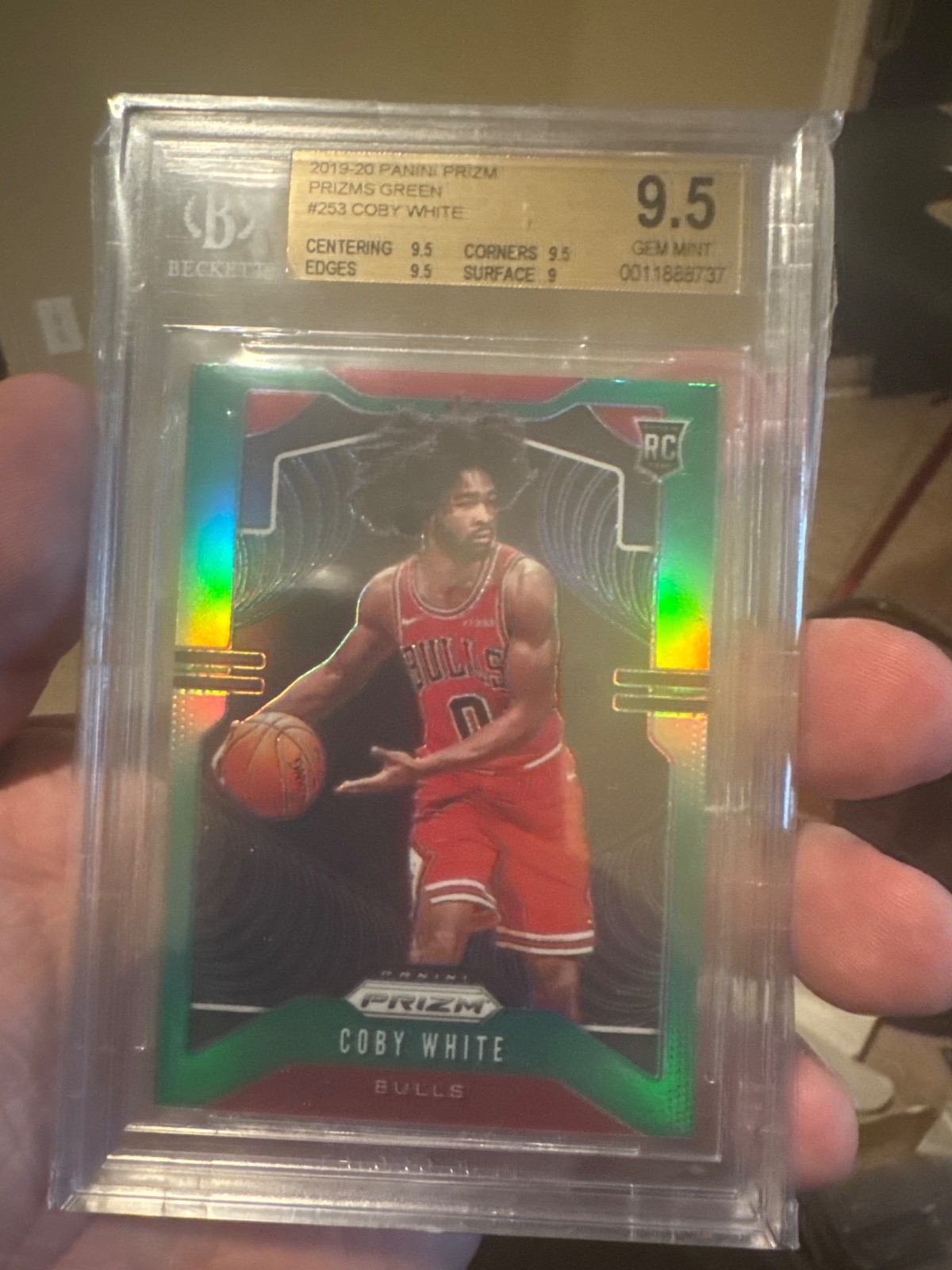 2019-20 Panini Prizm - Rookie Coby White #253 Green Prizm (RC)