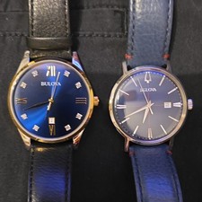 Bulova 98D130 Mens Blue Dial Quartz Date Watc...