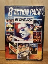  New/Sealed 8 Movies Action Pack DVD, 2013, 2-Disc Set, Over 12 Hours 