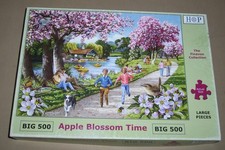 HOUSE OF PUZZLES BIG 500 Large Piece Jigsaw Puzzle -APPLE BLOSSOM TIME -COMPLETE
