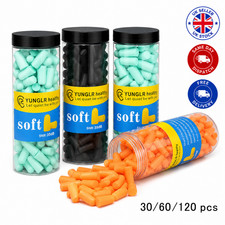 Foam Ear Plugs Sleep Noise Reduction Snoring Travel Study Earplug 12-120PCS UK