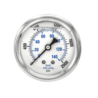 #ad PIC GAUGES PRO 202L 254O Pressure Gauge1 4 in. NPT2 1 2 in. 20TW43 $28.71