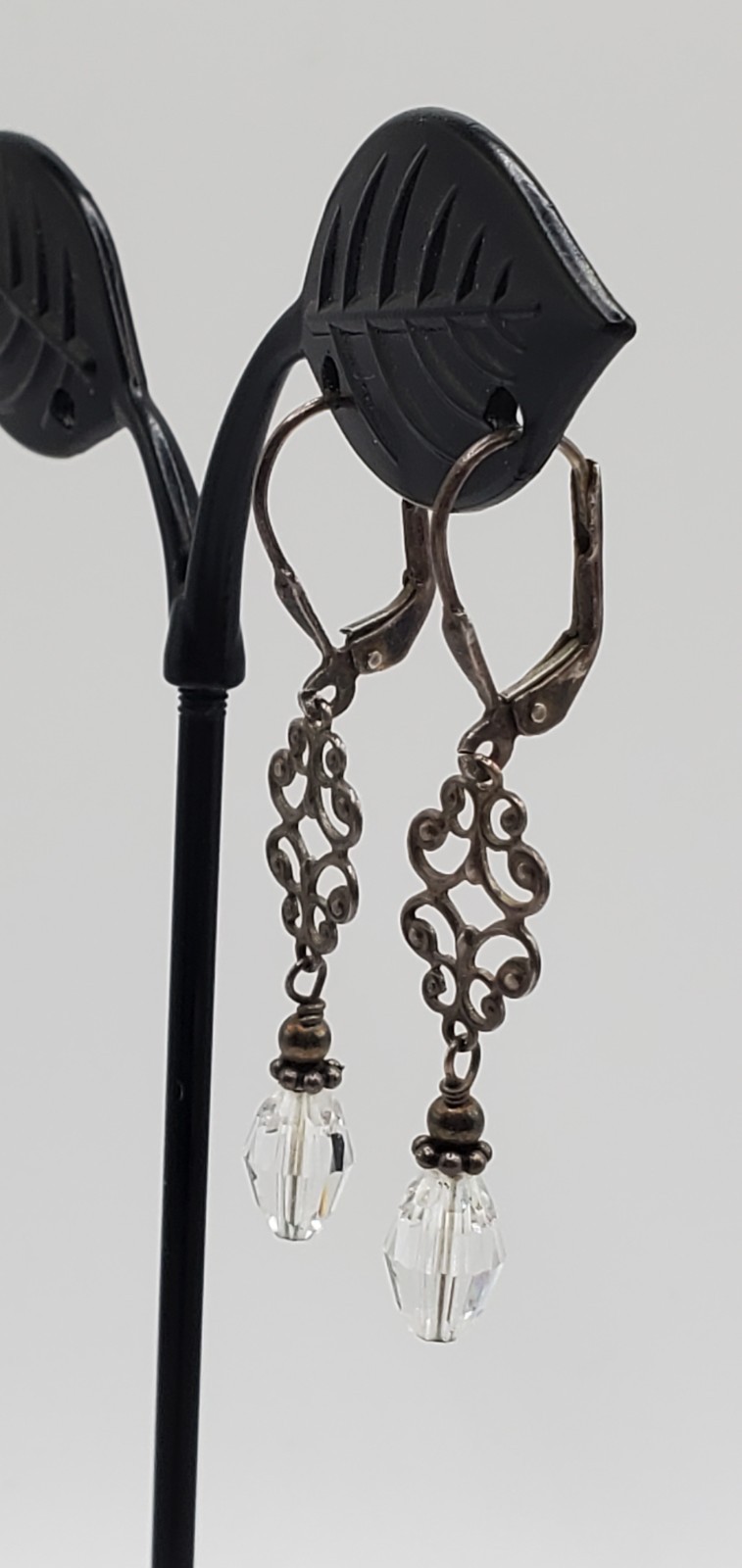 Dangling Interacted Sterling silver & crystal pie… - image 11