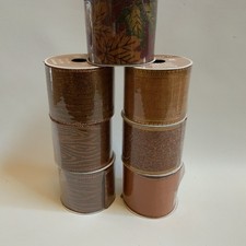 Lot Of 7 Spools Of Celebrate It Fall Wired Ribbon 2.5   X 10Ft Autumn Decor NEW