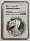 2022 W $1 PROOF American SILVER EAGLE Ultra Cameo NGC