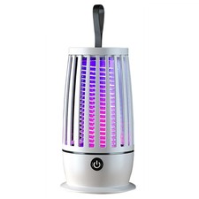 USB Plug in  Mosquito Lamp Fly Trap Silent Mosquito Repellent Lamp White G9T6
