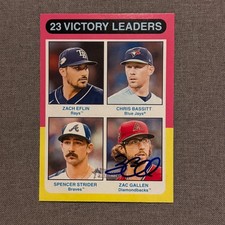 ZAC GALLEN Signed Autographed 2024 Topps Heritage Victory Leaders Card AZ #310