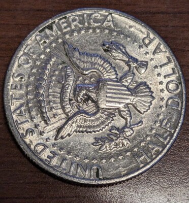 1971 D kennedy half dollar ddo, mint mark, and on the 9. Small