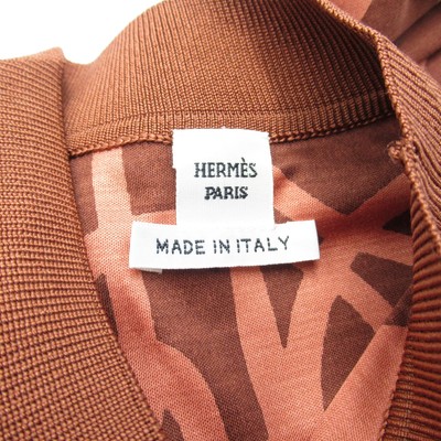 HERMES Cliquetis en Desordre Tattoo Short Sleeve T-shirt Brown 