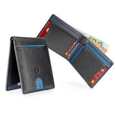 SERASAR Portafoglio Uomo In Vera Pelle Con Protezione RFID – Antifurto E Minimal In Scatola Regalo - 2