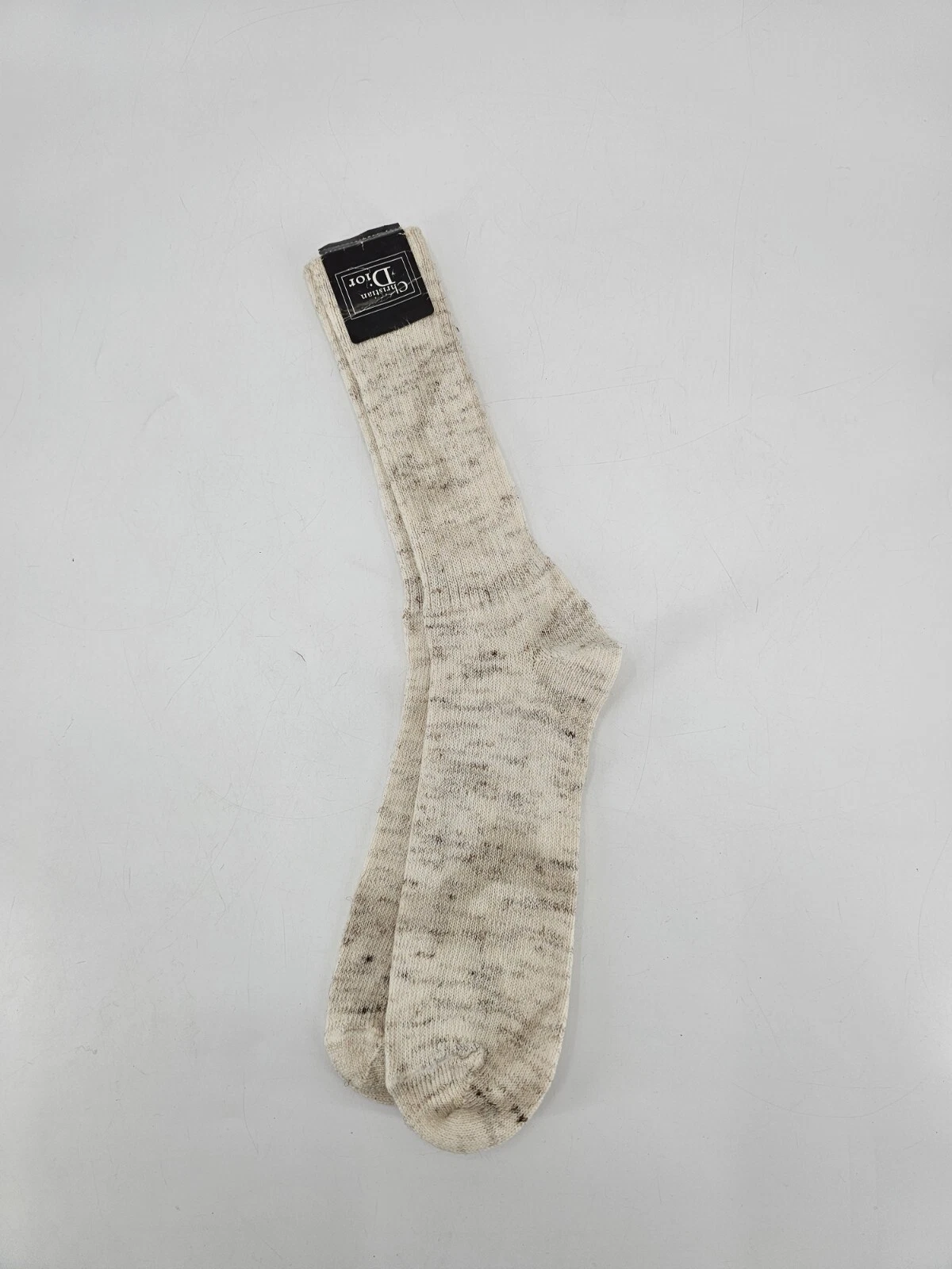 Calze bianche Christian Dior vintage made in USA 6 5 12 4241 nuove con etichette