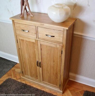 Eichenmöbel Schuhschrank Flurschrank mit Schubladen H112 x B80 x T36 cm