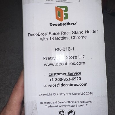 DecoBros Gewürzregal Aus Chrom Mit 18 Flaschen & 48 Etiketten – Platzsparende Ordnung Für Die Küche