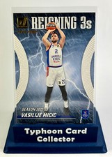 2023-24 Donruss Euroleague Vasilije Micic Reigning 3s Gold Press Proof