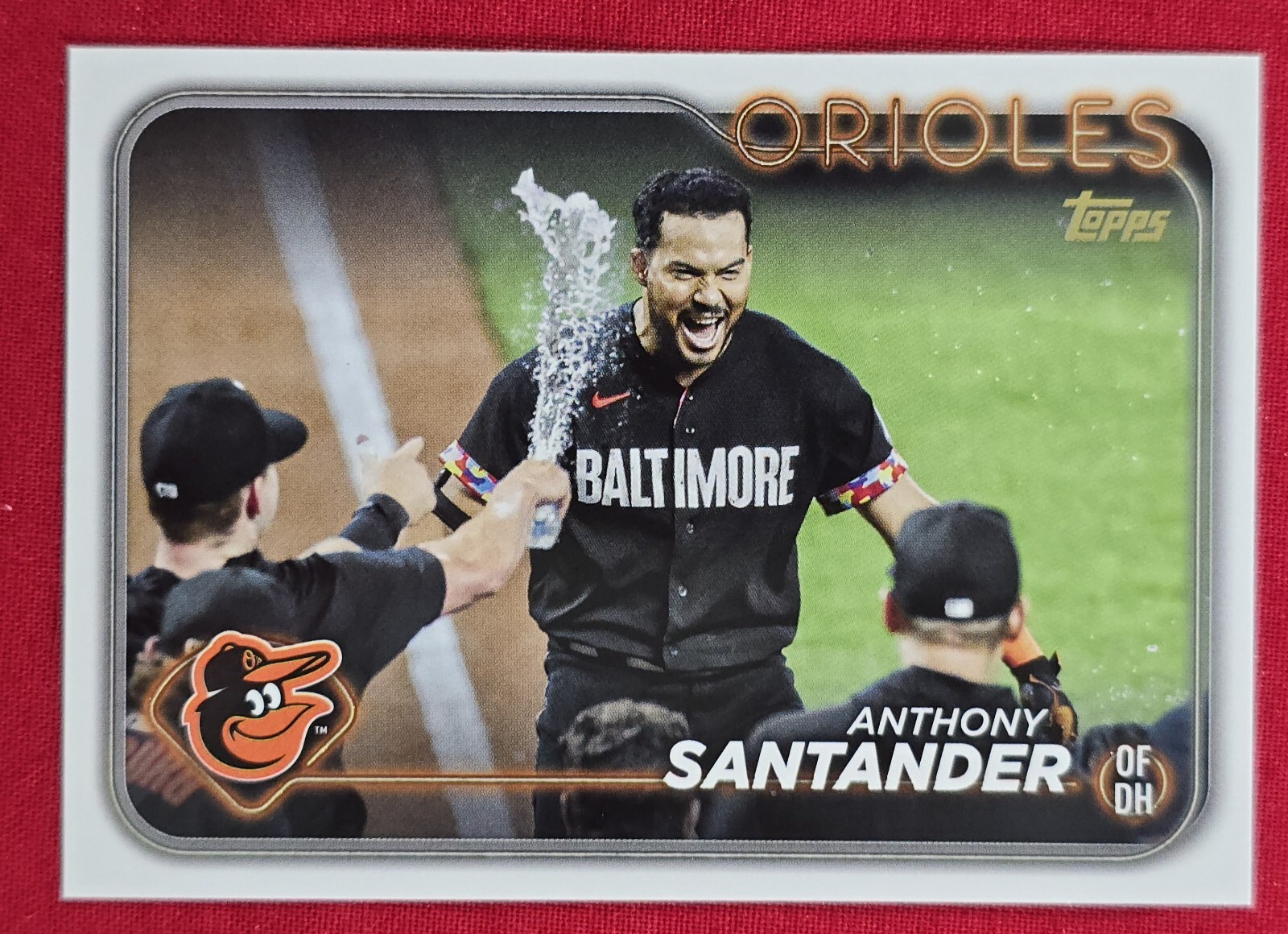 2024 Topps Series 2 ANTHONY SANTANDER #648 Golden Mirror Image Variation SSP