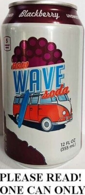 Wave Blackberry San Diego California's All-Natural Soda 2022 FULL NEW 12oz 355ml