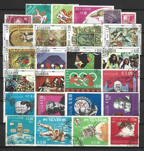 ECUADOR STAMP COLLECTION  PACKET of 25 DIFFERENT Used Stamps NICE SELECTION