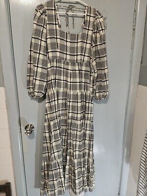Topshop green and black check long dress in size 10 | eBay UK Topshop green and black check long dress in size 10 | eBay UK