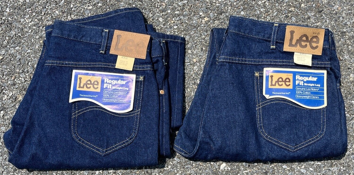 Lee Gジャン 40 REGULAR Vintage Lee Riders Regular Fit Straight Leg Jeans Blue Denim
