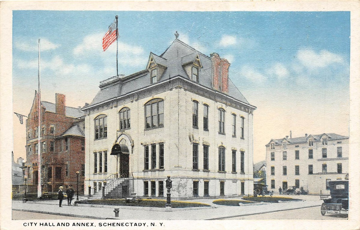 Schenectady New York 1920 Postcard City Hall and Annex