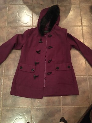 Womens purple Hooded  coat Centigrade Large