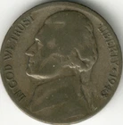 Photo of a 1943-S Jefferson Nickel from an eBay listing that sold on Jul 22, 2026