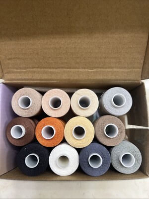 Simthread 12 Neutral/Autumn Colors All Purpose Cotton Thread for Piecing Sewing