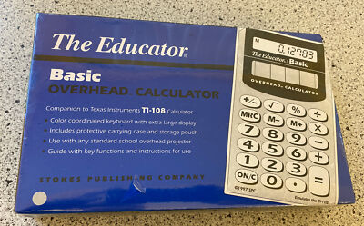 The Educator Basic Overhead Calculator Stokes Publishing No 203 Companion TI-108
