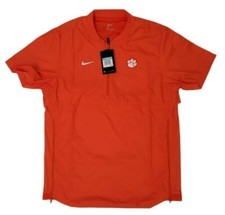 Nike Men's Shirt Size M Lightweight Coaches Lockdown SS 1/4 Zip Clemson Tigers.