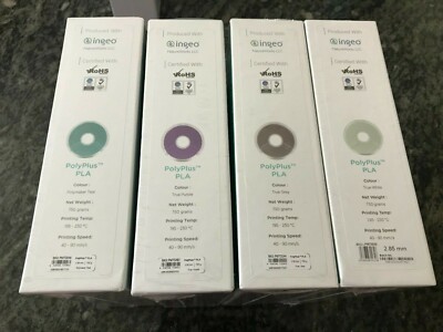Polymaker PolyPlus, 750g, 2.85mm, (True Purple)(White)(Polymaker Teal)(Gray) PLA