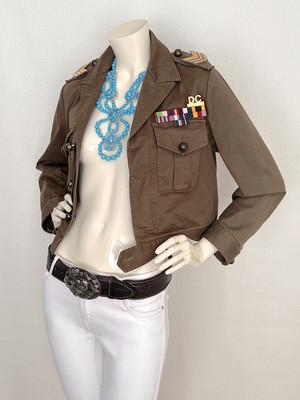 Dsquared2 short jacket-military style Sz. US2-IT36 very good 