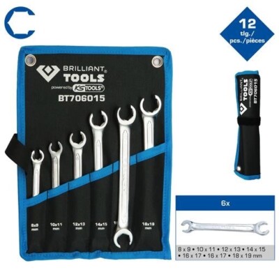 Brilliant Tools  BT706015 Leitungsschlüssel-Satz, 6-tlg, 8 - 19 mm