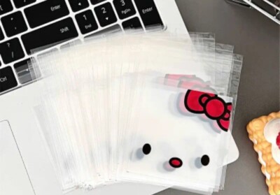  10er Pack Hello Kitty kleine wiederverwendbare Druckverschlussbeutel, Katzenmotiv, perfekt für Süßigkeiten