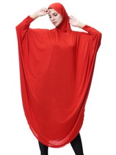 Abaya Muslim Overhead Ramadan Women Prayer Dress Hijab Large Khimar Turban Islam