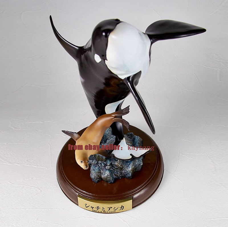 Kaiyodo Nature Tales Orca ＆ Sea Lion Model Statue Limited Edition