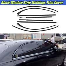 Titanium Black Car Window Decor Trim Strip Cover For Benz S-class W223 2020-2025