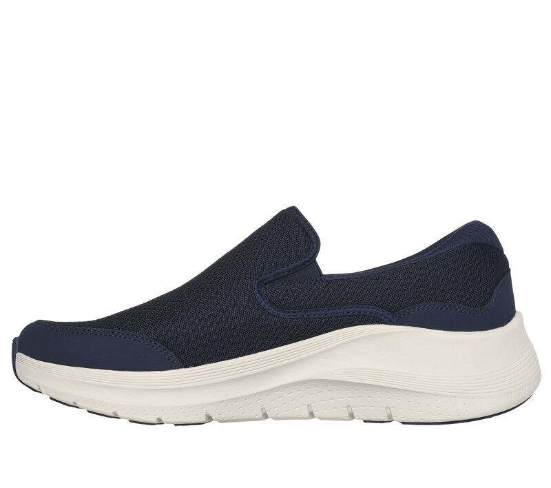 Man Skechers Arch Fit Vallo Cushioned Sneaker Shoe 232706 Navy/White ...