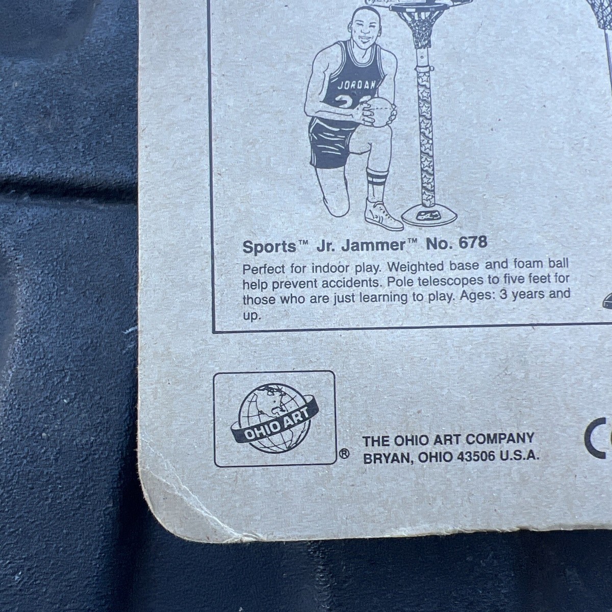 c1990 Ohio Art Sports MICHAEL JORDAN Wall Ball Toy Set sealed on