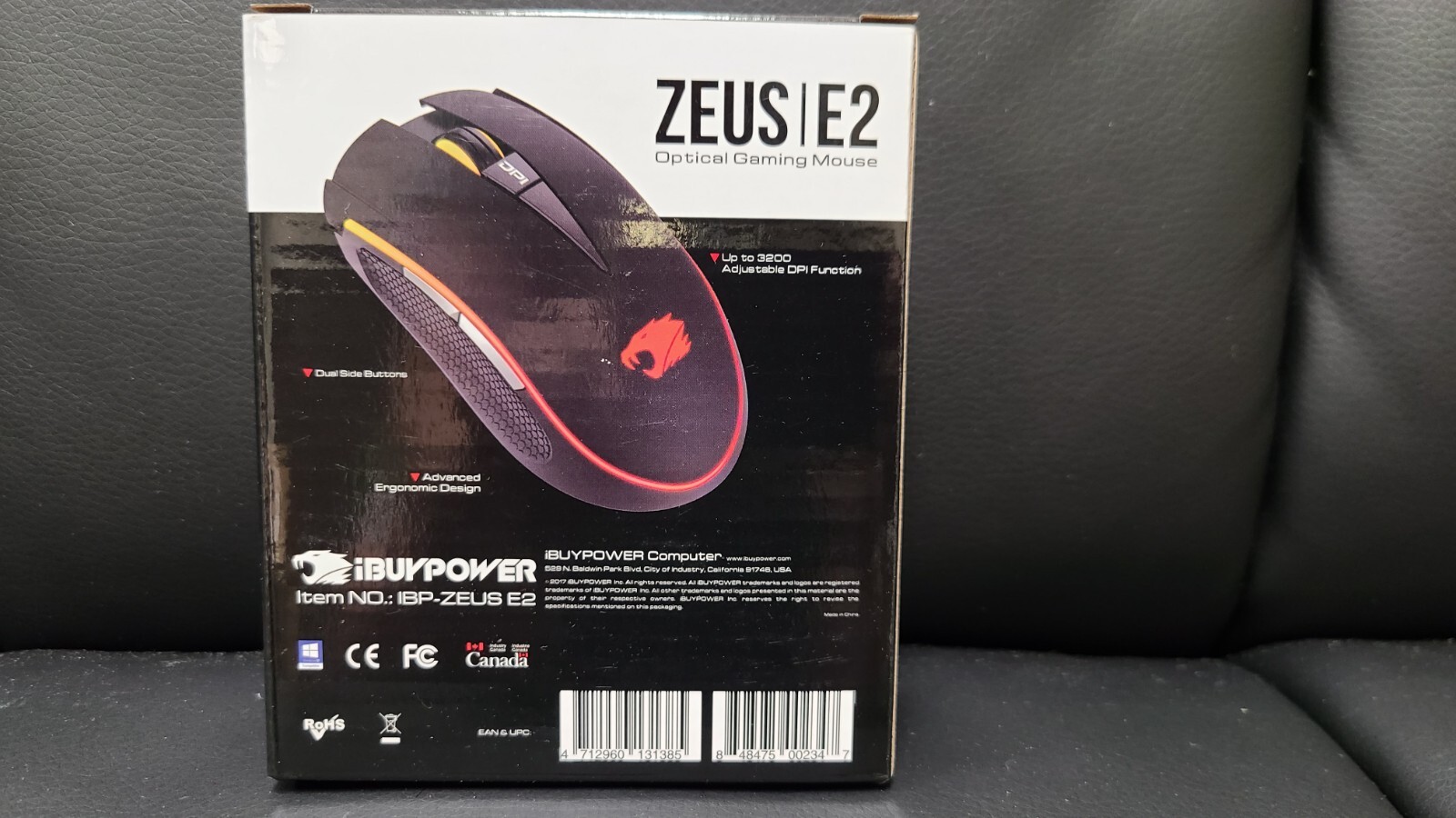 Zeus E2 3200 Optical Gaming Mouse RGB USB Wired iBUYPOWER eBay